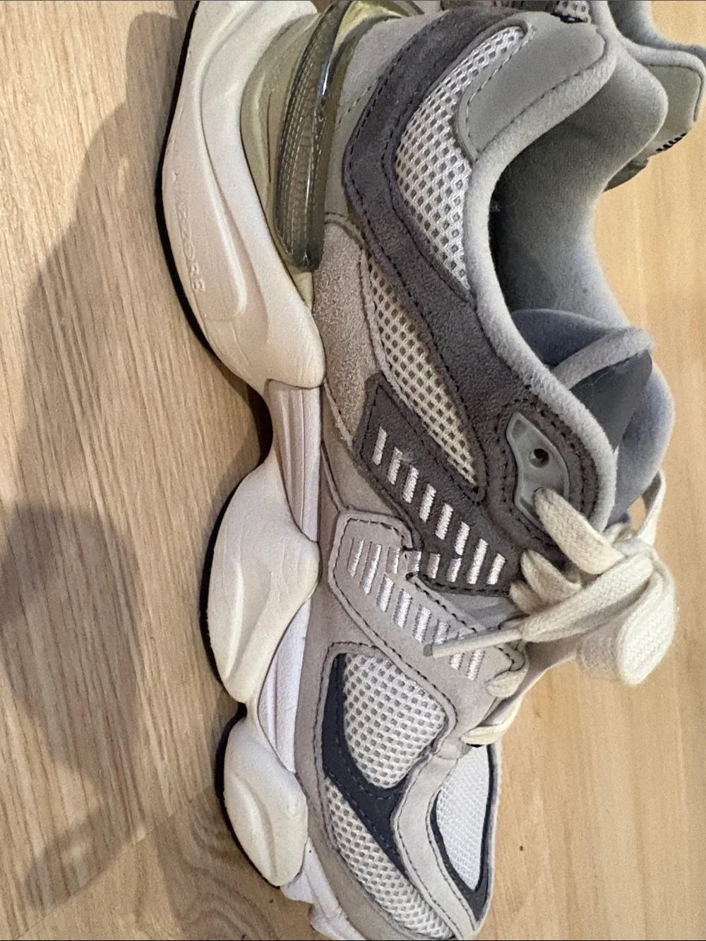 New Balance Neutral-Tone Chunky Sneakers in Beige, Gray & Cream